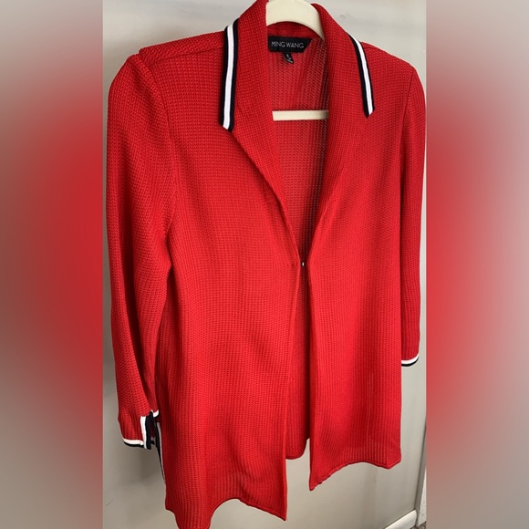 Ming Wang Knit contrast Jacket - Picture 5 of 11